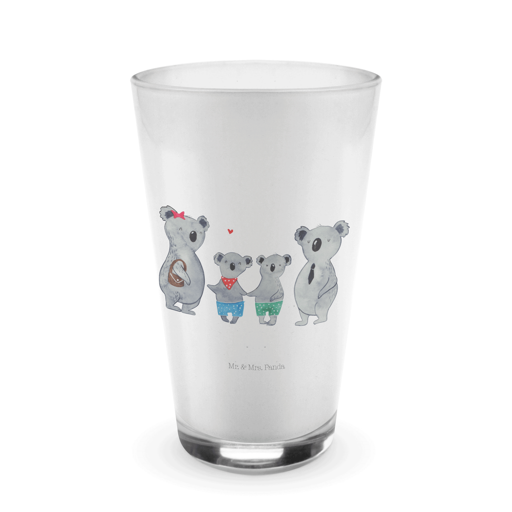 Glas Koala Familie zwei Cappuccino Glas, Glas, Cappuccino Tasse, Latte Macchiato, Familie, Vatertag, Muttertag, Bruder, Schwester, Mama, Papa, Oma, Opa, Koala, Koalabär, beste Familie, Familienzeit, Familienleben, Koalafamilie, Lieblingsfamilie