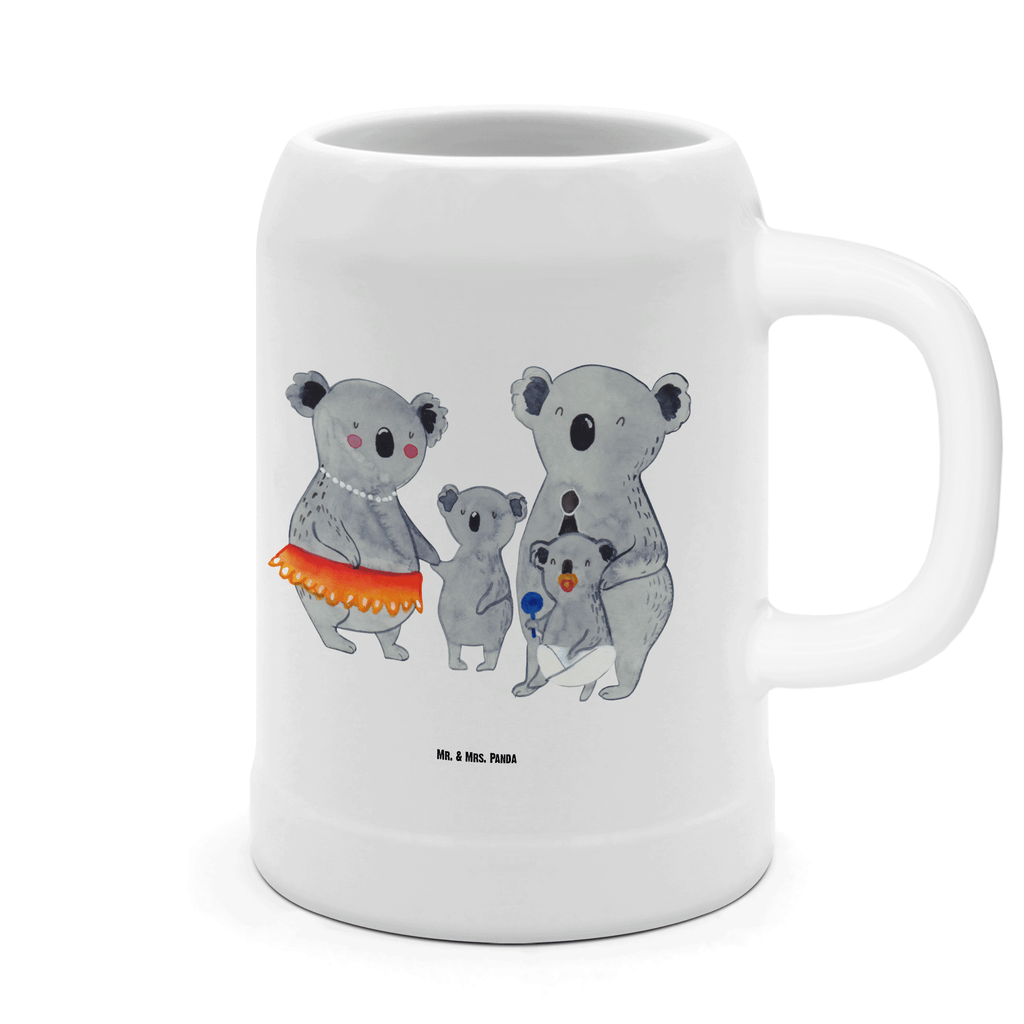 Bierkrug Koala Familie Bierkrug, Bierkrüge, Bierkrug Steingut, Steinkrüge, 0, 5 l, 500ml, Krug, Familie, Vatertag, Muttertag, Bruder, Schwester, Mama, Papa, Oma, Opa, Koala, Koalas, Family, Kinder, Geschwister, Familienleben