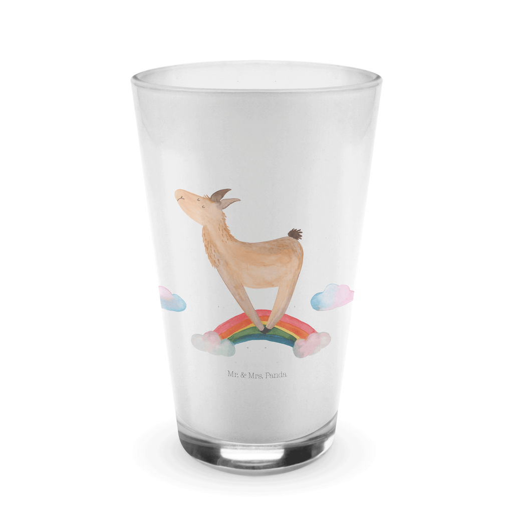 Glas Lama Regenbogen Lama, Lamas, Regenbogen, Haters gonna hate, Haters, Selbstständig, Außenseiter, Schule, Abi, Hobby, Wolkenland, Freiheit	 Cappuccino Glas, Glas, Cappuccino Tasse, Latte Macchiato  Lama, Alpaka