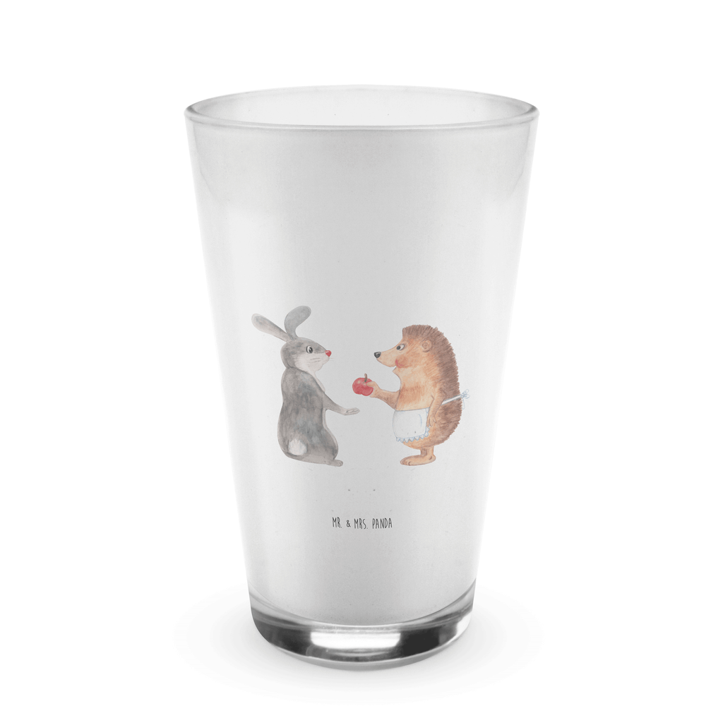 Glas Liebe ist nie ohne Schmerz Cappuccino Glas, Glas, Cappuccino Tasse, Latte Macchiato, Tiermotive, Gute Laune, lustige Sprüche, Tiere, Igel und Hase, Igel, Hase, Liebe Spruch, Liebeskummer Geschenk, Herzschmerz, Trösten, Trennungsschmerz, Spruch romantisch