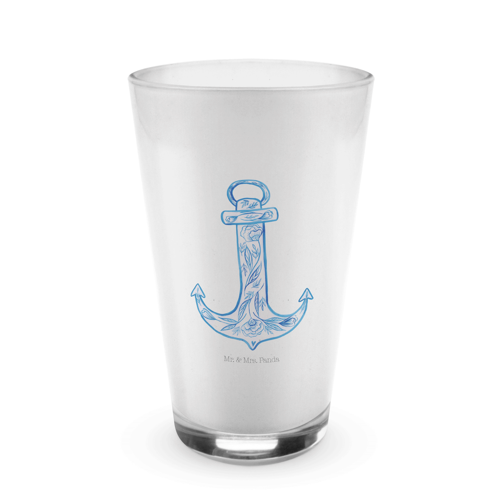 Glas Anker Blau Cappuccino Glas, Glas, Cappuccino Tasse, Latte Macchiato, Tiermotive, Gute Laune, lustige Sprüche, Tiere