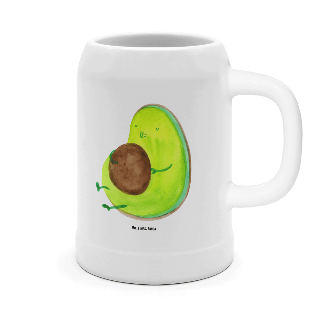 Bierkrug Avocado pfeift Bierkrug, Bierkrüge, Bierkrug Steingut, Steinkrüge, 0, 5 l, 500ml, Krug, Avocado, Veggie, Vegan, Gesund, Diät, Abnehmen, Ernährung, dick sein, Pummelfee