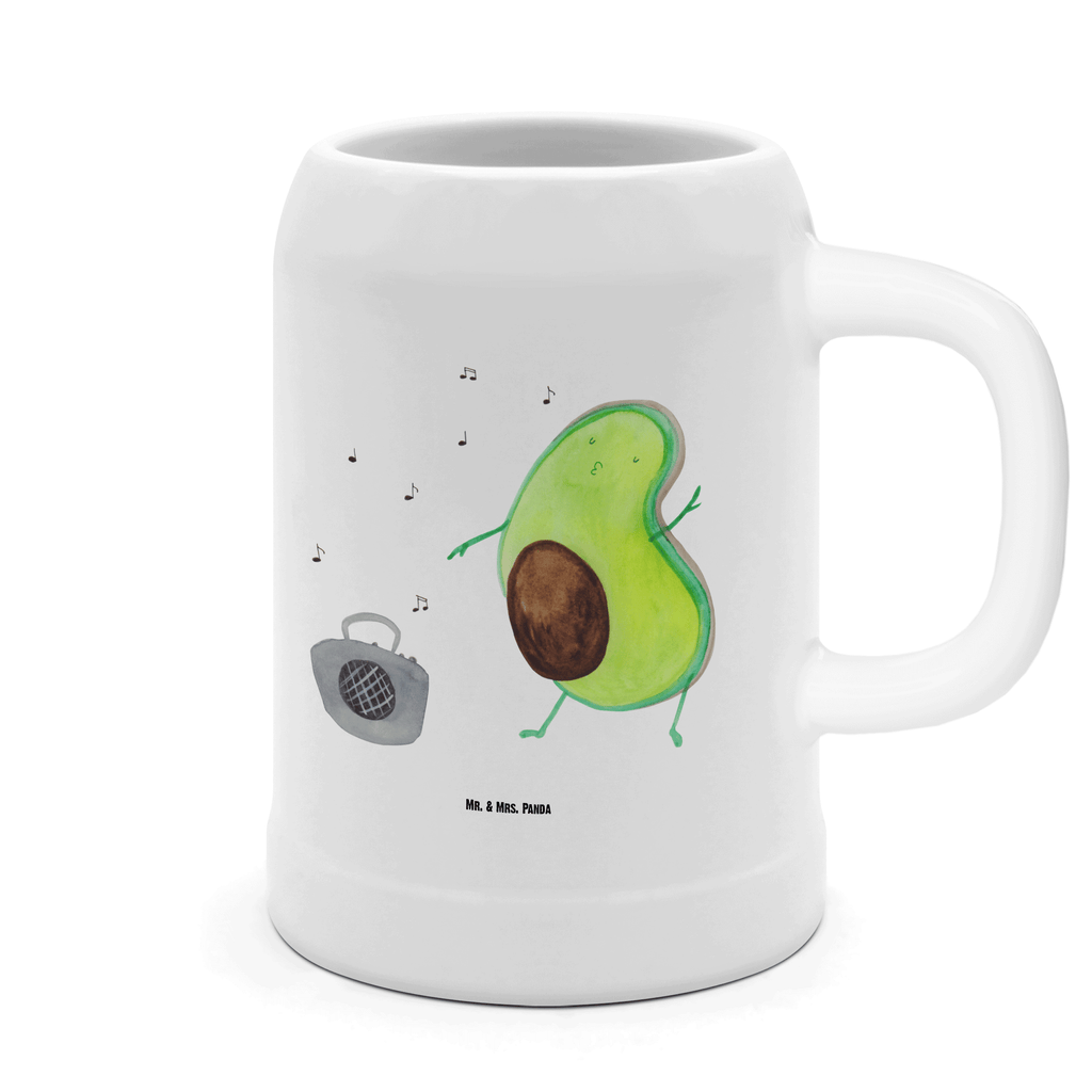 Bierkrug Avocado tanzt Bierkrug, Bierkrüge, Bierkrug Steingut, Steinkrüge, 0, 5 l, 500ml, Krug, Avocado, Veggie, Vegan, Gesund