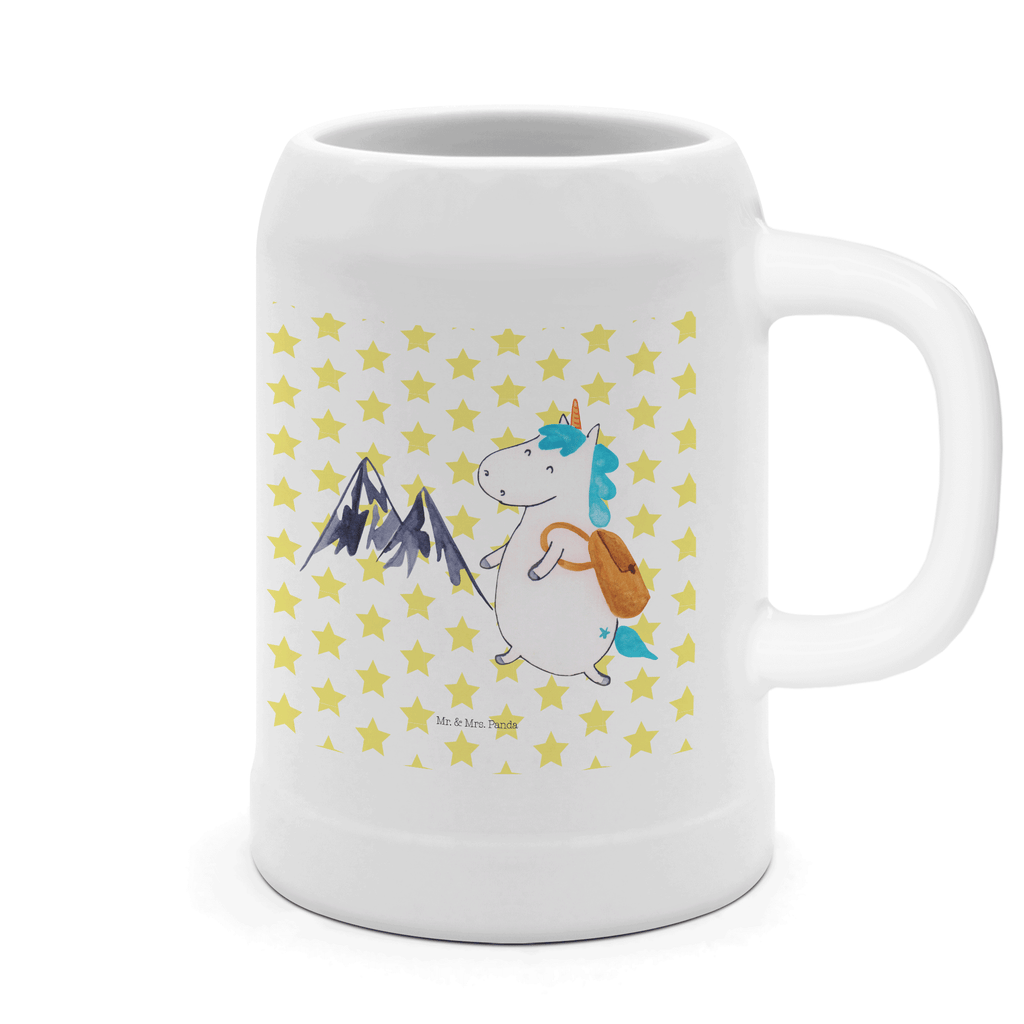 Bierkrug Einhorn Bergsteiger Bierkrug, Bierkrüge, Bierkrug Steingut, Steinkrüge, 0, 5 l, 500ml, Krug, Einhorn, Einhörner, Einhorn Deko, Pegasus, Unicorn, Bergsteiger, Abenteuer, Berge, Abenteurer, Weltenbummler, Weltreise, Reisen, Urlaub, Entdecker