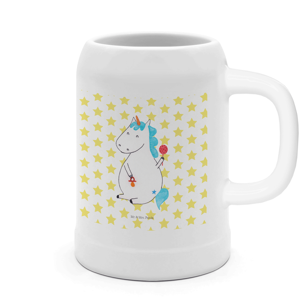 Bierkrug Einhorn Baby Bierkrug, Bierkrüge, Bierkrug Steingut, Steinkrüge, 0, 5 l, 500ml, Krug, Einhorn, Einhörner, Einhorn Deko, Pegasus, Unicorn, Mutter, Geburt, Geburtstag, erstes Kind, Baby, Babyglück, Nachwuchs, Eltern, Party, Kind, Schnuller