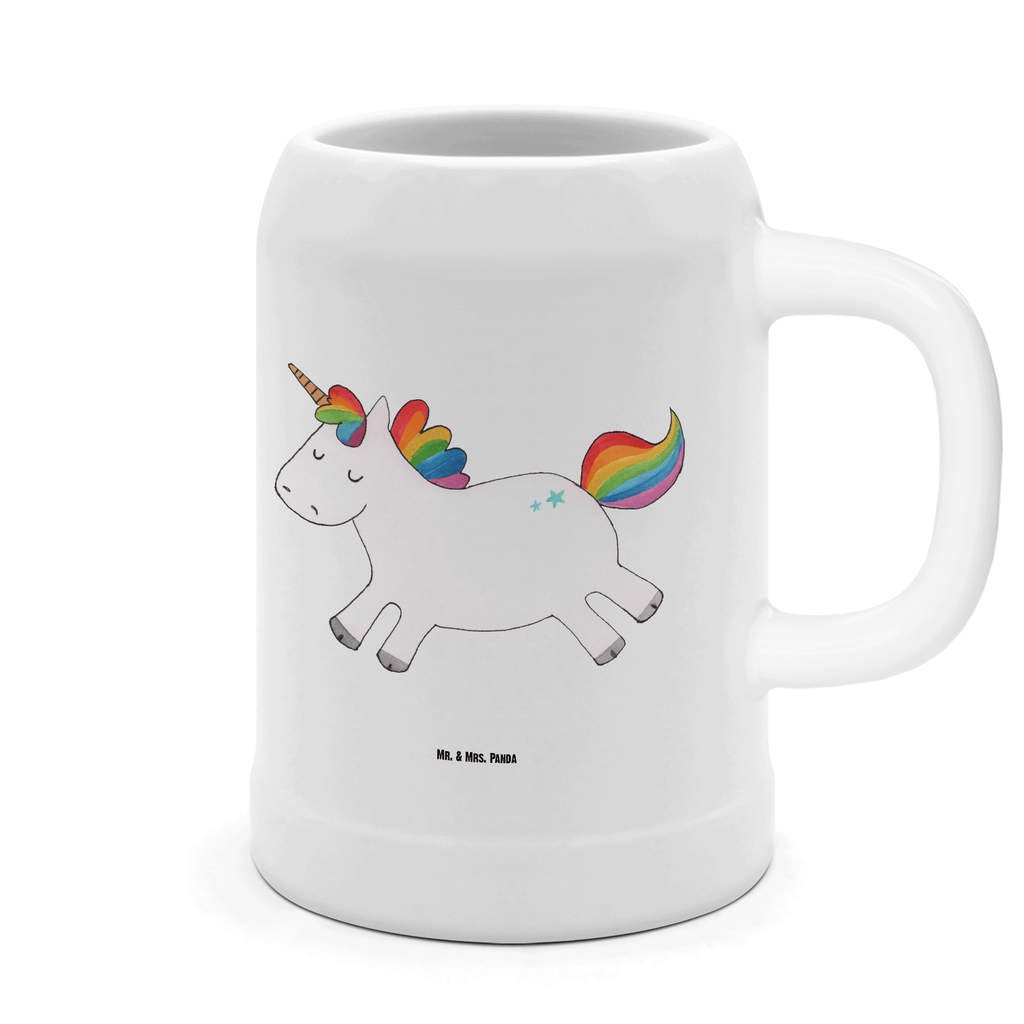 Bierkrug Einhorn Happy Bierkrug, Bierkrüge, Bierkrug Steingut, Steinkrüge, 0, 5 l, 500ml, Krug, Einhorn, Einhörner, Einhorn Deko, Pegasus, Unicorn, glücklich, fröhlich, Spaß, Freude, Lebensfreude, witzig, spannend, Lächeln, Lachen