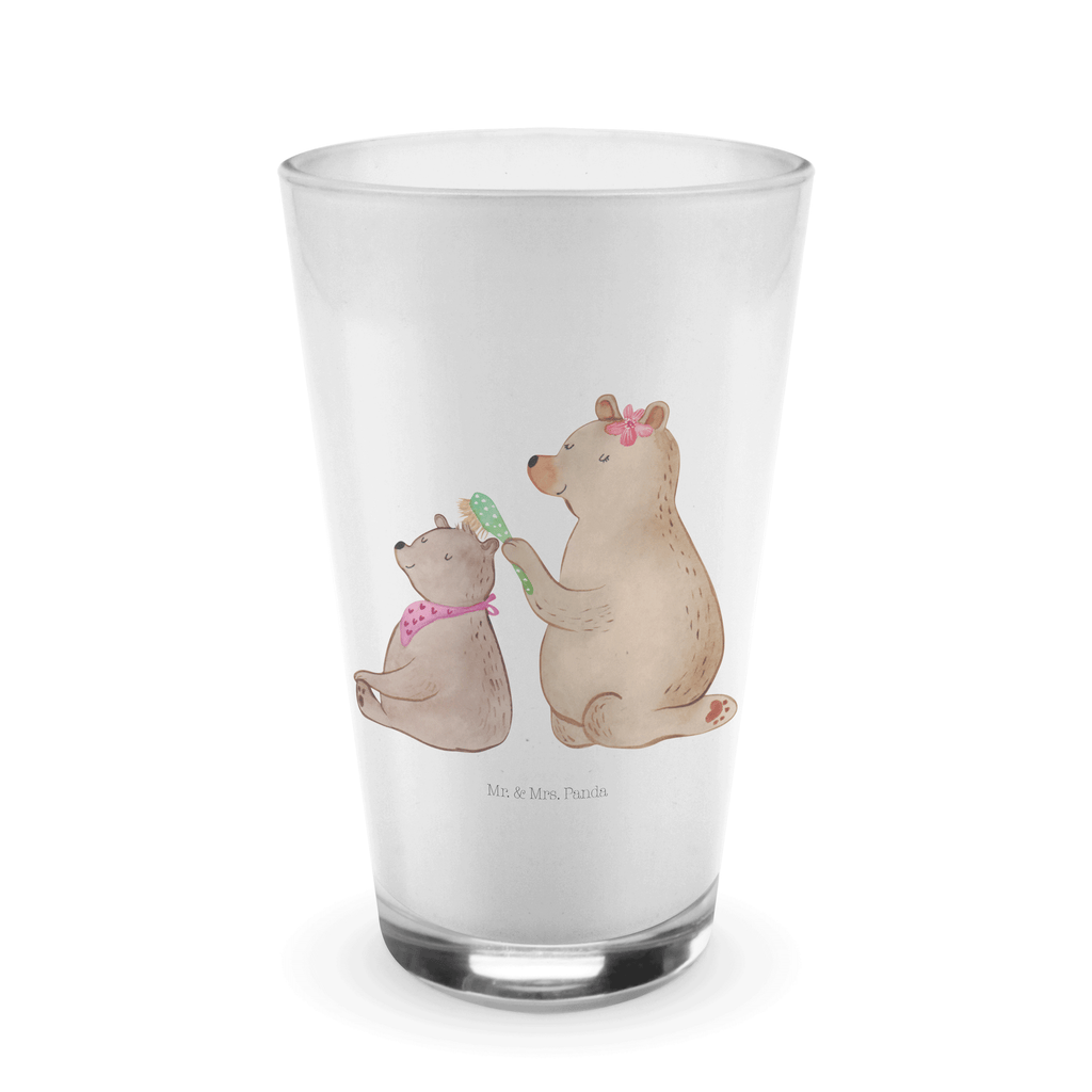 Glas Bär mit Kind Cappuccino Glas, Glas, Cappuccino Tasse, Latte Macchiato, Familie, Vatertag, Muttertag, Bruder, Schwester, Mama, Papa, Oma, Opa, Geschenk, Mutti, Mutter