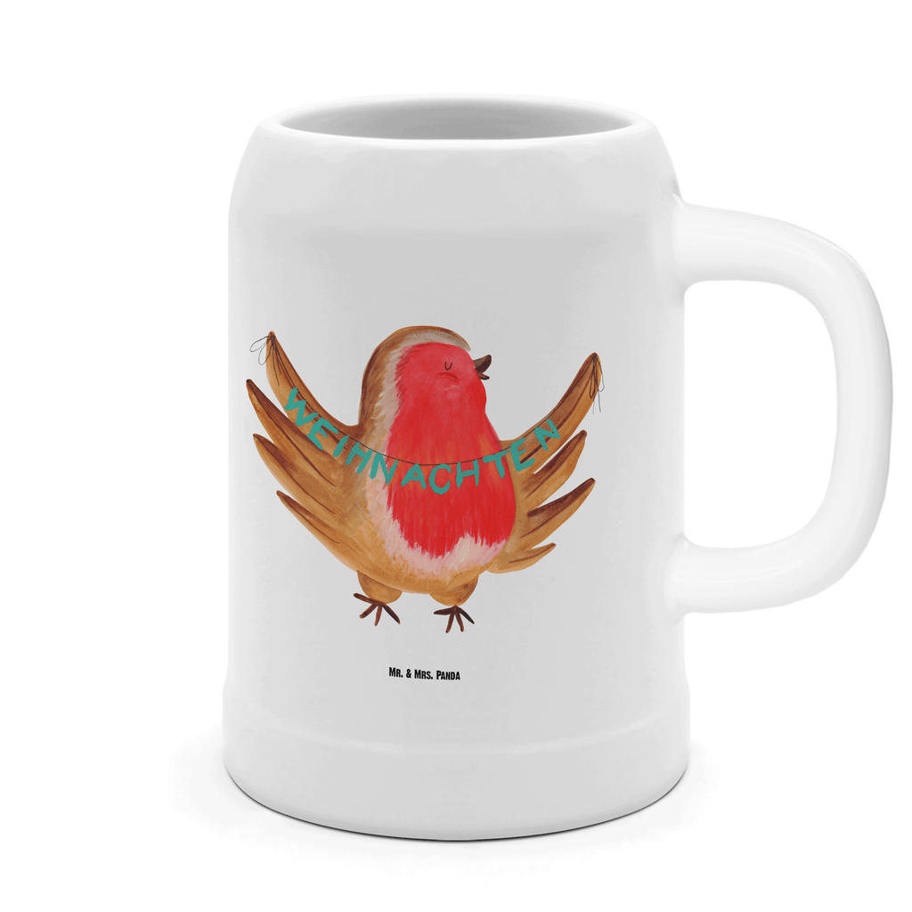 Bierkrug Rotkehlchen Weihnachten Bierkrug, Bierkrüge, Bierkrug Steingut, Steinkrüge, 0, 5 l, 500ml, Krug, Winter, Weihnachten, Weihnachtsdeko, Nikolaus, Advent, Heiligabend, Wintermotiv, Frohe Weihnachten, Weihnachtsmotiv, Weihnachtsgruß, Vogel, xmas