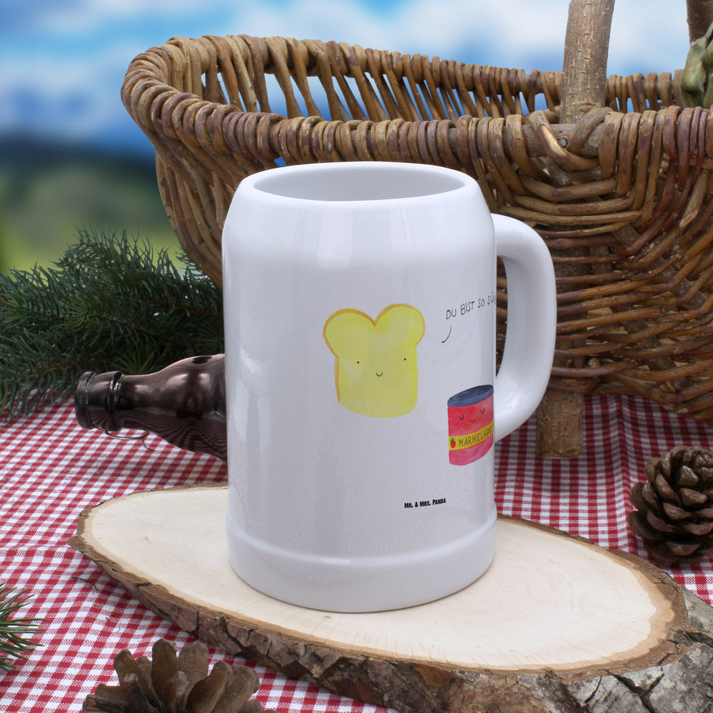 Bierkrug Toast & Marmelade Bierkrug, Bierkrüge, Bierkrug Steingut, Steinkrüge, 0, 5 l, 500ml, Krug, Tiermotive, Gute Laune, lustige Sprüche, Tiere, Toast, Marmelade, Dreamteam, süße Postkarte, süß, Küche Deko, Küche Spruch, Frühstück Einladung, Brot, Toastbrot
