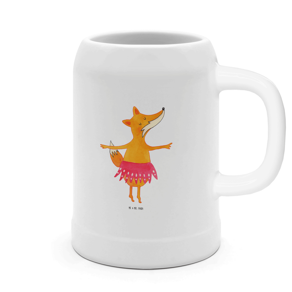 Bierkrug Fuchs Ballerina Bierkrug, Bierkrüge, Bierkrug Steingut, Steinkrüge, 0, 5 l, 500ml, Krug, Fuchs, Fuchs Spruch, Füchse, Füchsin, Ballerina, Ballett, Tänzerin, Tanzen, Party, Einladung, Geburtstag