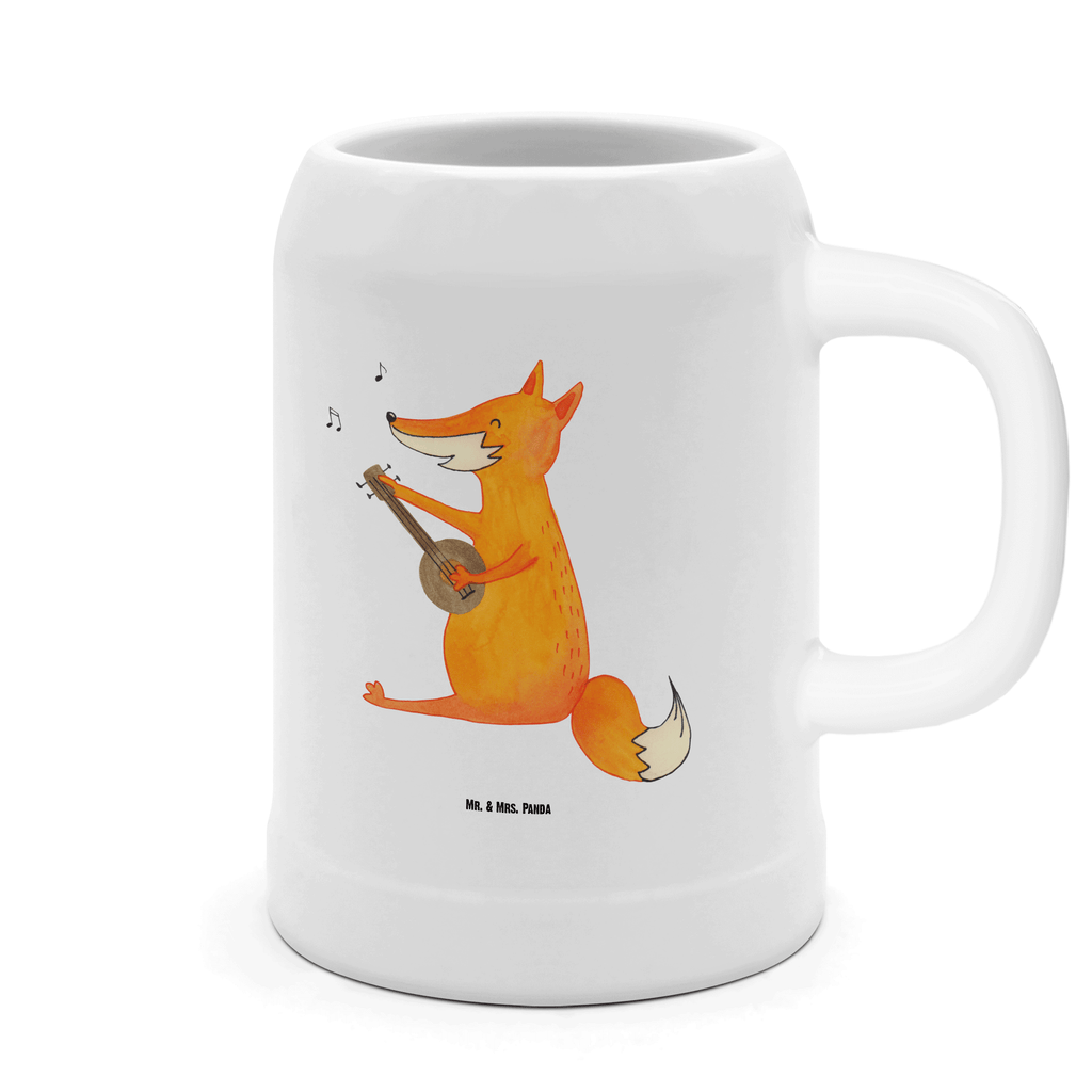 Bierkrug Fuchs Gitarre Bierkrug, Bierkrüge, Bierkrug Steingut, Steinkrüge, 0, 5 l, 500ml, Krug, Fuchs, Füchse, Geschenk Musiker, Musik Spruch, Musikerin, Sänger, Sängerin, Gitarre