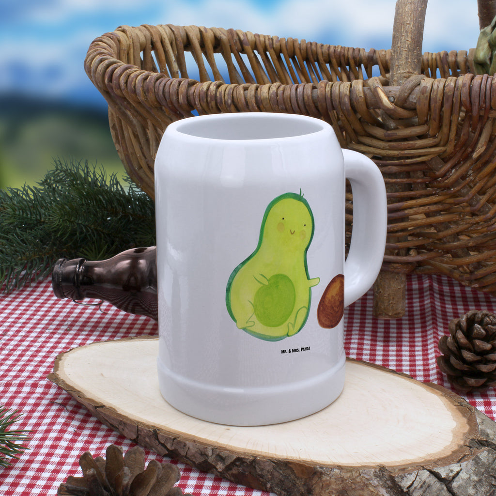 Bierkrug Avocado rollt Kern Bierkrug, Bierkrüge, Bierkrug Steingut, Steinkrüge, 0, 5 l, 500ml, Krug, Avocado, Veggie, Vegan, Gesund, Avocados, Schwanger, Geburt, Geburtstag, Säugling, Kind, erstes Kind, zur Geburt, Schwangerschaft, Babyparty, Baby, große Liebe, Liebe, Love