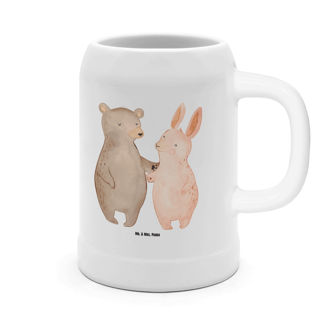Bierkrug Bär Hase Umarmen Bierkrug, Bierkrüge, Bierkrug Steingut, Steinkrüge, 0, 5 l, 500ml, Krug, Liebe, Partner, Freund, Freundin, Ehemann, Ehefrau, Heiraten, Verlobung, Heiratsantrag, Liebesgeschenk, Jahrestag, Hocheitstag, Freunde, bester Freund, Hase, Bär, Bärchen, best friends
