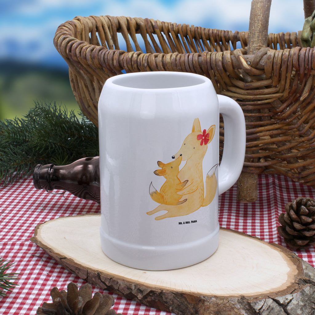 Bierkrug Fuchs Mama & Kind Bierkrug, Bierkrüge, Bierkrug Steingut, Steinkrüge, 0, 5 l, 500ml, Krug, Familie, Vatertag, Muttertag, Bruder, Schwester, Mama, Papa, Oma, Opa, Mutter, Tochter, Lieblingstochter, Beste Tochter, Geschenk