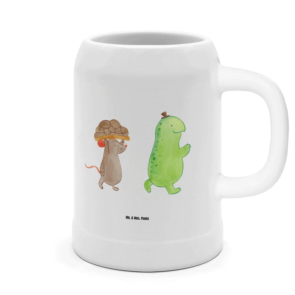 Bierkrug Schildkröte & Maus Bierkrug, Bierkrüge, Bierkrug Steingut, Steinkrüge, 0, 5 l, 500ml, Krug, Schildkröte, Maus, Freunde, Freundinnen, beste Freunde, beste Freundinnen