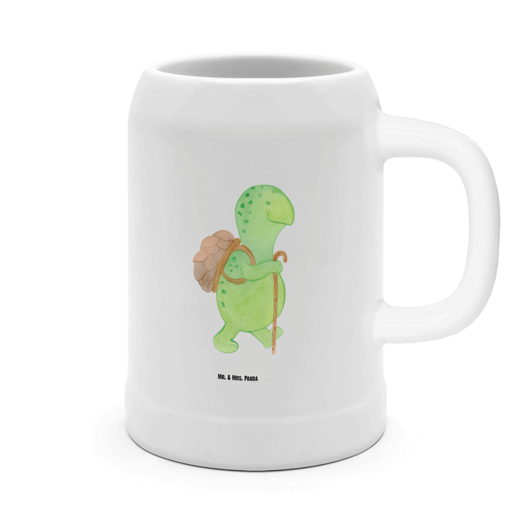 Bierkrug Schildkröte Wanderer Bierkrug, Bierkrüge, Bierkrug Steingut, Steinkrüge, 0, 5 l, 500ml, Krug, Schildkröte, Schildkröten, Motivation, Motivationsspruch, Motivationssprüche, Neuanfang