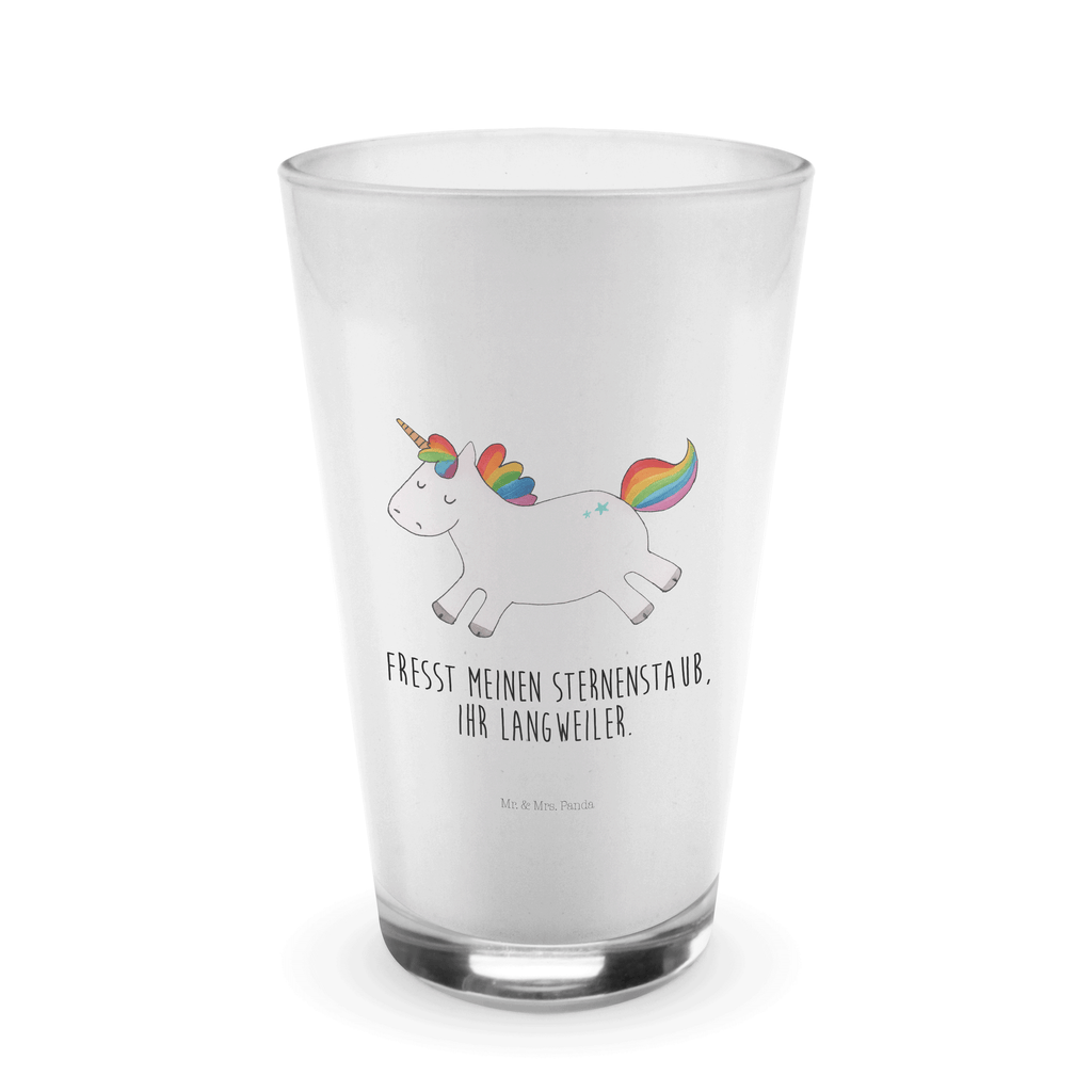 Glas Einhorn Happy Cappuccino Glas, Glas, Cappuccino Tasse, Latte Macchiato, Einhorn, Einhörner, Einhorn Deko, Pegasus, Unicorn, glücklich, fröhlich, Spaß, Freude, Lebensfreude, witzig, spannend, Lächeln, Lachen