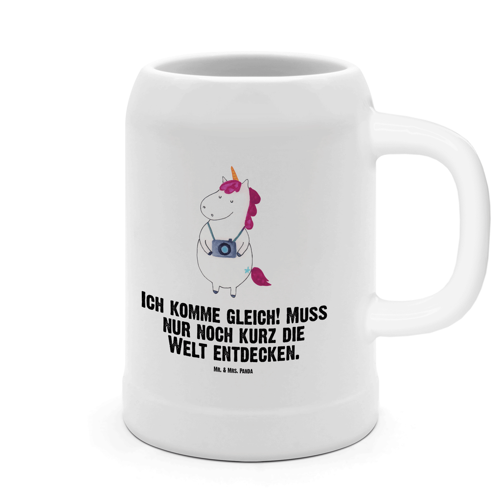 Bierkrug Einhorn Fotograf Bierkrug, Bierkrüge, Bierkrug Steingut, Steinkrüge, 0, 5 l, 500ml, Krug, Einhorn, Einhörner, Einhorn Deko, Pegasus, Unicorn, Fotograf, Fotografie, Kamera, Reisen, Weltreise, Weltenbummler, Urlaub, Tourist, Kurztrip, Reise, Städtereise