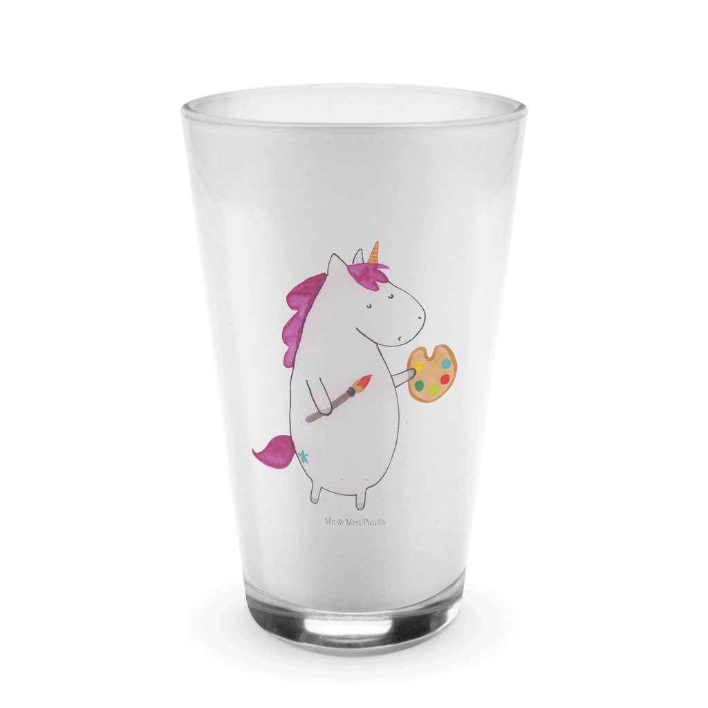 Glas Einhorn Künstler Cappuccino Glas, Glas, Cappuccino Tasse, Latte Macchiato, Einhorn, Einhörner, Einhorn Deko, Pegasus, Unicorn, Englisch, Künstler, Artist, Malen, Zeichnen, Welt, Farbe, Stift, Pinsel, Geschenk, Maler
