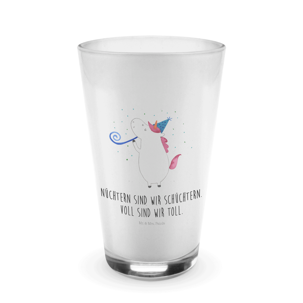 Glas Einhorn Party Cappuccino Glas, Glas, Cappuccino Tasse, Latte Macchiato, Einhorn, Einhörner, Einhorn Deko, Pegasus, Unicorn, Glitzer, Konfetti, Party, Geburtstag, Feier, Fest, Alkohol, Disco, Club