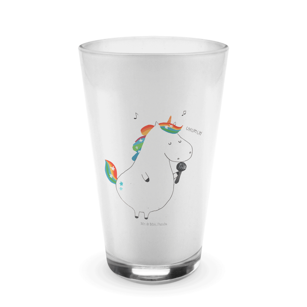 Glas Einhorn Sänger Cappuccino Glas, Glas, Cappuccino Tasse, Latte Macchiato, Einhorn, Einhörner, Einhorn Deko, Pegasus, Unicorn, Glitzer, Konfetti, Party, Geburtstag, Feier, Fest, Disco, Sängerin, Sänger, Freundin
