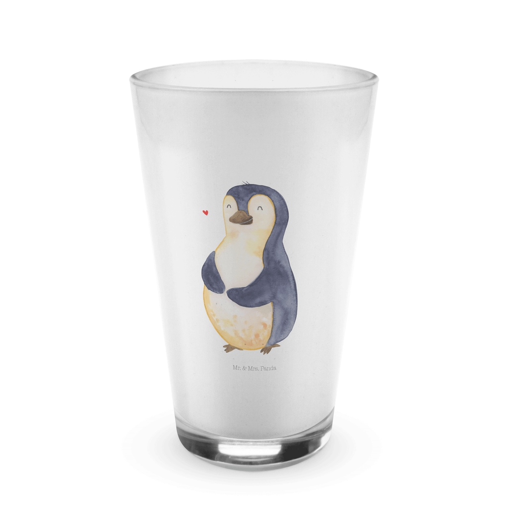 Glas Pinguin Diät Cappuccino Glas, Glas, Cappuccino Tasse, Latte Macchiato, Pinguin, Pinguine, Diät, Abnehmen, Abspecken, Gewicht, Motivation, Selbstliebe, Körperliebe, Selbstrespekt
