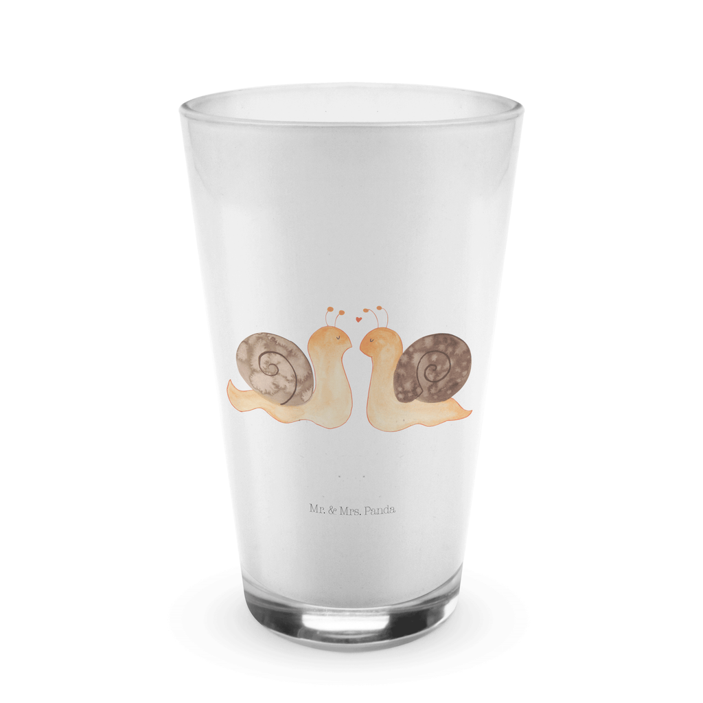 Glas Schnecken Liebe Cappuccino Glas, Glas, Cappuccino Tasse, Latte Macchiato, Liebe, Partner, Freund, Freundin, Ehemann, Ehefrau, Heiraten, Verlobung, Heiratsantrag, Liebesgeschenk, Jahrestag, Hocheitstag