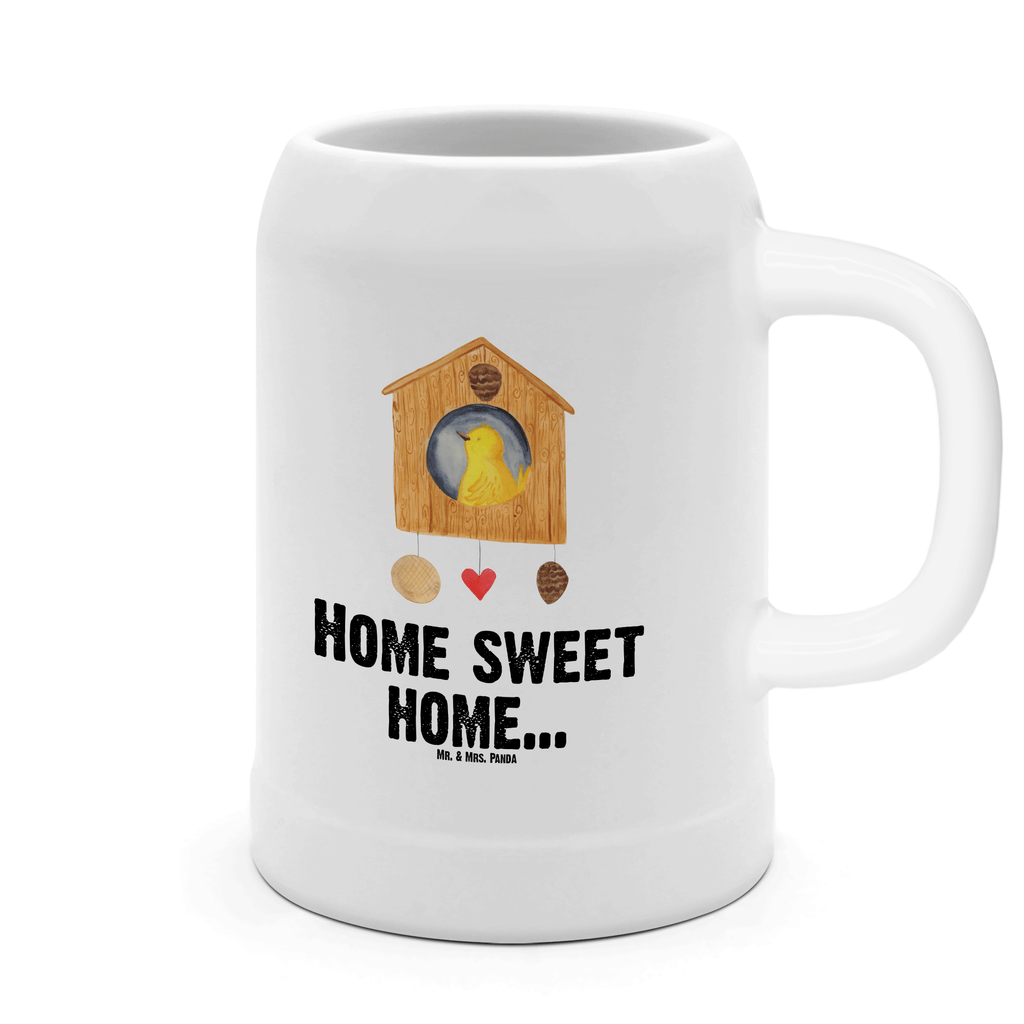 Bierkrug Vogelhaus sweet Home Bierkrug, Bierkrüge, Bierkrug Steingut, Steinkrüge, 0, 5 l, 500ml, Krug, Tiermotive, Gute Laune, lustige Sprüche, Tiere, Vogelhaus, Vogel, Home sweet Home, Einzug, Umzug, Geschenk, Einzugsgeschenk, Hausbau, Haus