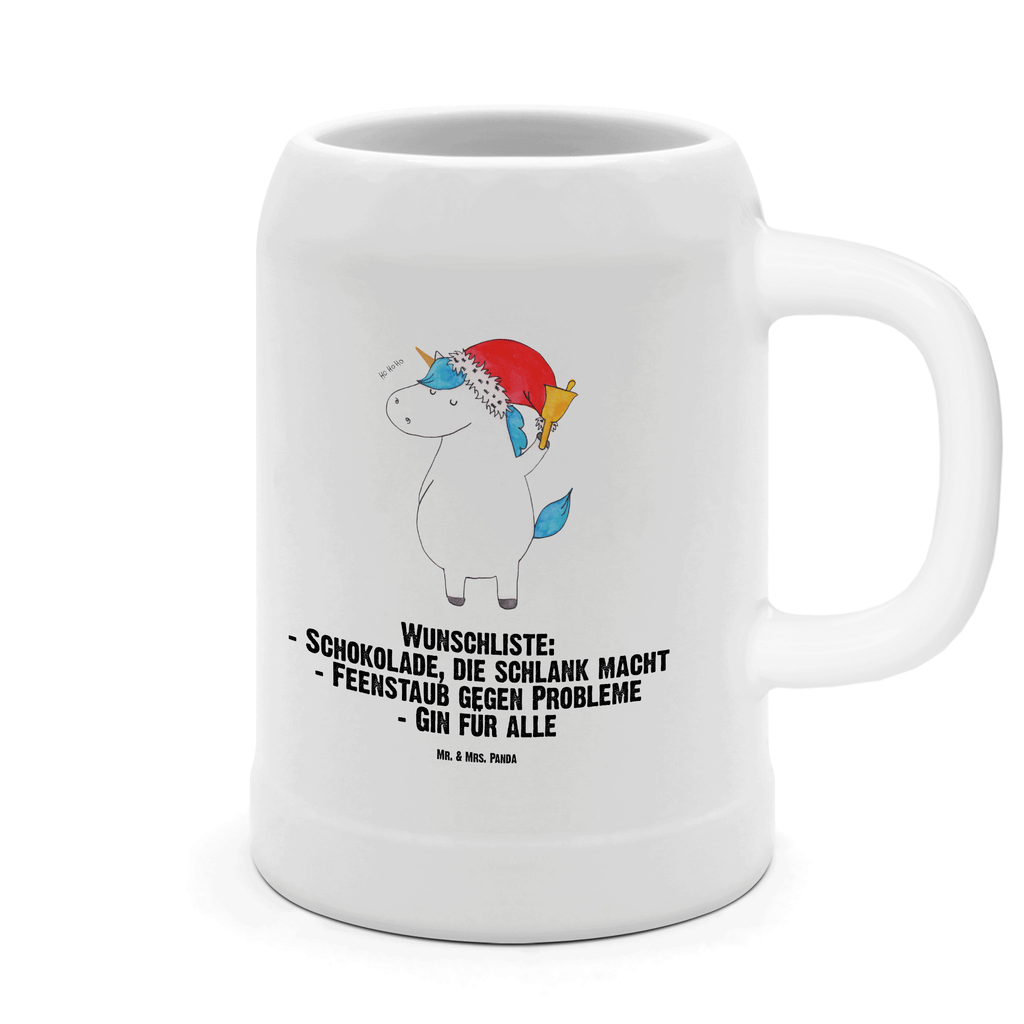 Bierkrug Einhorn Weihnachtsmann Bierkrug, Bierkrüge, Bierkrug Steingut, Steinkrüge, 0, 5 l, 500ml, Krug, Einhorn, Einhörner, Einhorn Deko, Pegasus, Unicorn, Gin, Schokolade, Schoki, Weihnachten, Weihnachtsmann, Nikolaus, Wunschzettel, Wunschliste, Feenstaub