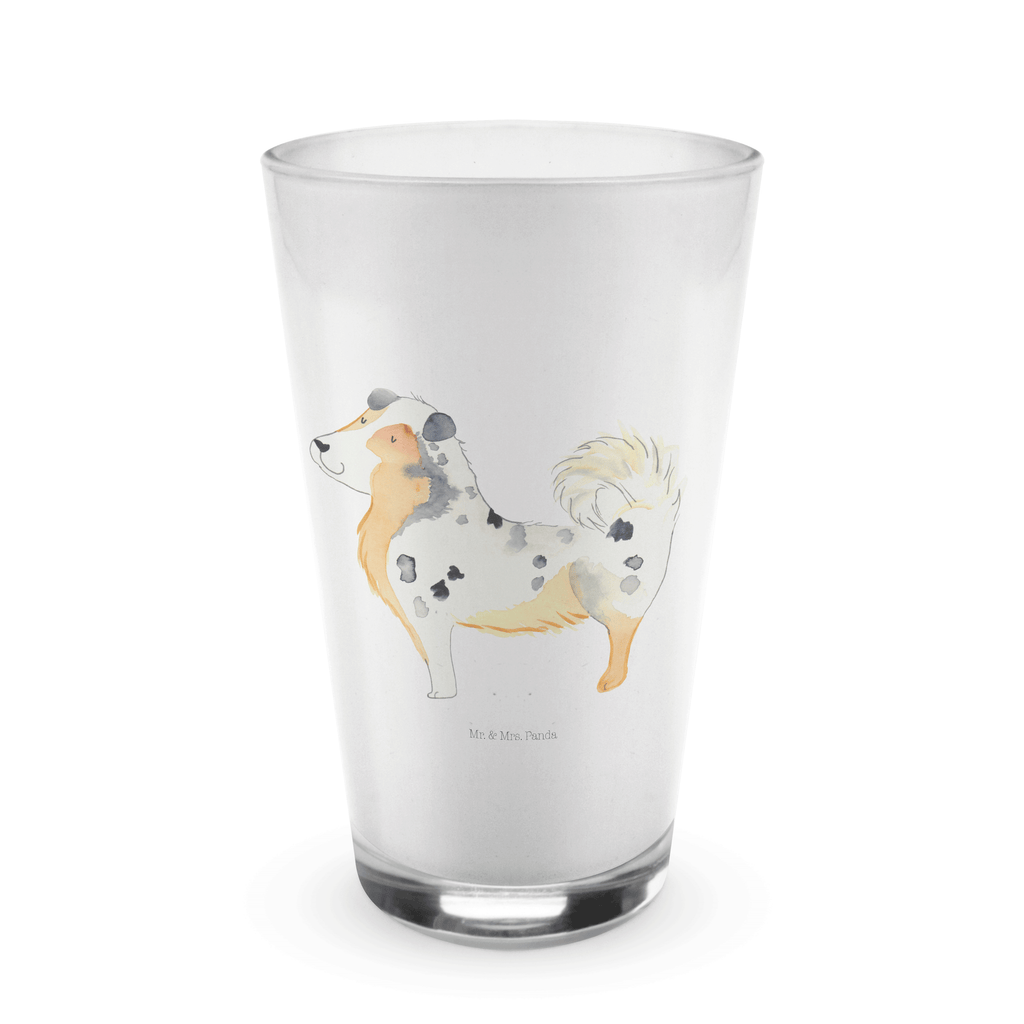 Glas Australien Shepherd Cappuccino Glas, Glas, Cappuccino Tasse, Latte Macchiato, Hund, Hundemotiv, Haustier, Hunderasse, Tierliebhaber, Hundebesitzer, Sprüche, Australien Shepherd, Shepherd, Hundeliebe, Familienhund, Spruch