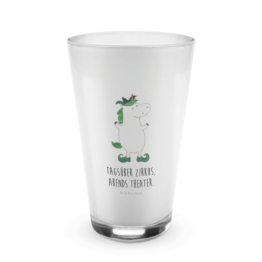 Glas Einhorn Joker Cappuccino Glas, Glas, Cappuccino Tasse, Latte Macchiato, Einhorn, Einhörner, Einhorn Deko, Pegasus, Unicorn, Hofnarr, Kasper, Gaukler, Mittelalter