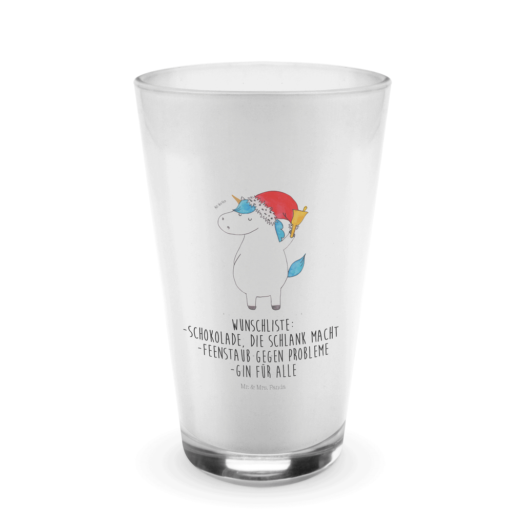 Glas Einhorn Weihnachtsmann Cappuccino Glas, Glas, Cappuccino Tasse, Latte Macchiato, Einhorn, Einhörner, Einhorn Deko, Pegasus, Unicorn, Gin, Schokolade, Schoki, Weihnachten, Weihnachtsmann, Nikolaus, Wunschzettel, Wunschliste, Feenstaub