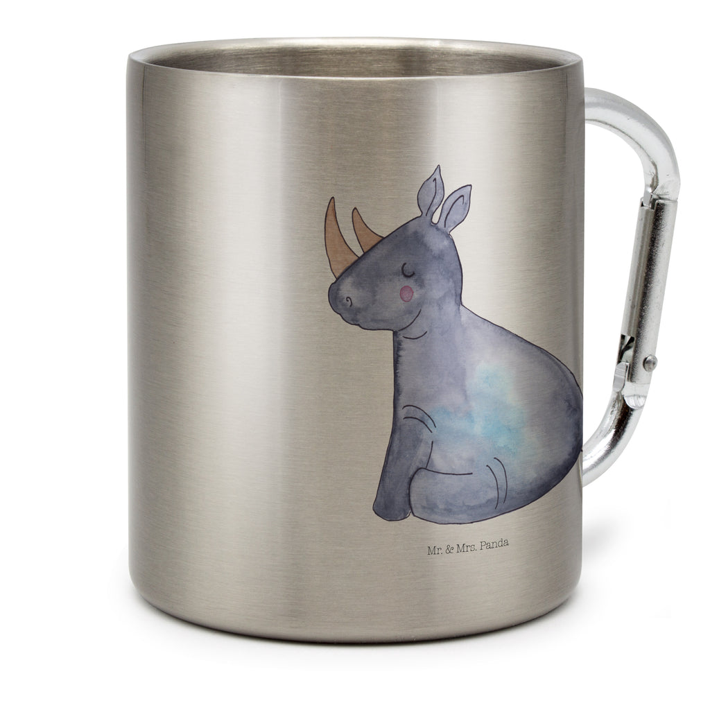 Edelstahlbecher Einhorn Nashorn Edelstahltasse, Karabiner, Edelstahlbecher, Outdoor, Camping, Tasse, Becher, Einhorn, Einhörner, Einhorn Deko, Pegasus, Unicorn, Regenbogen, witzig, lustig, Zoo, Glitzer, Einhornpower, Erwachsenwerden, Nashorn, Nashörner