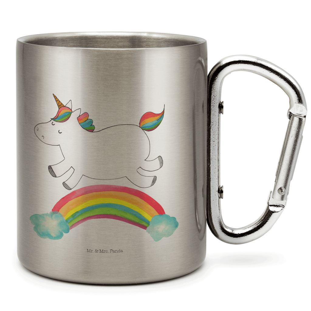 Edelstahlbecher Einhorn Regenbogen Edelstahltasse, Karabiner, Edelstahlbecher, Outdoor, Camping, Tasse, Becher, Einhorn, Einhörner, Einhorn Deko, Pegasus, Unicorn, Regenbogen, Glitzer, Einhornpower, Erwachsenwerden, Einhornautobahn