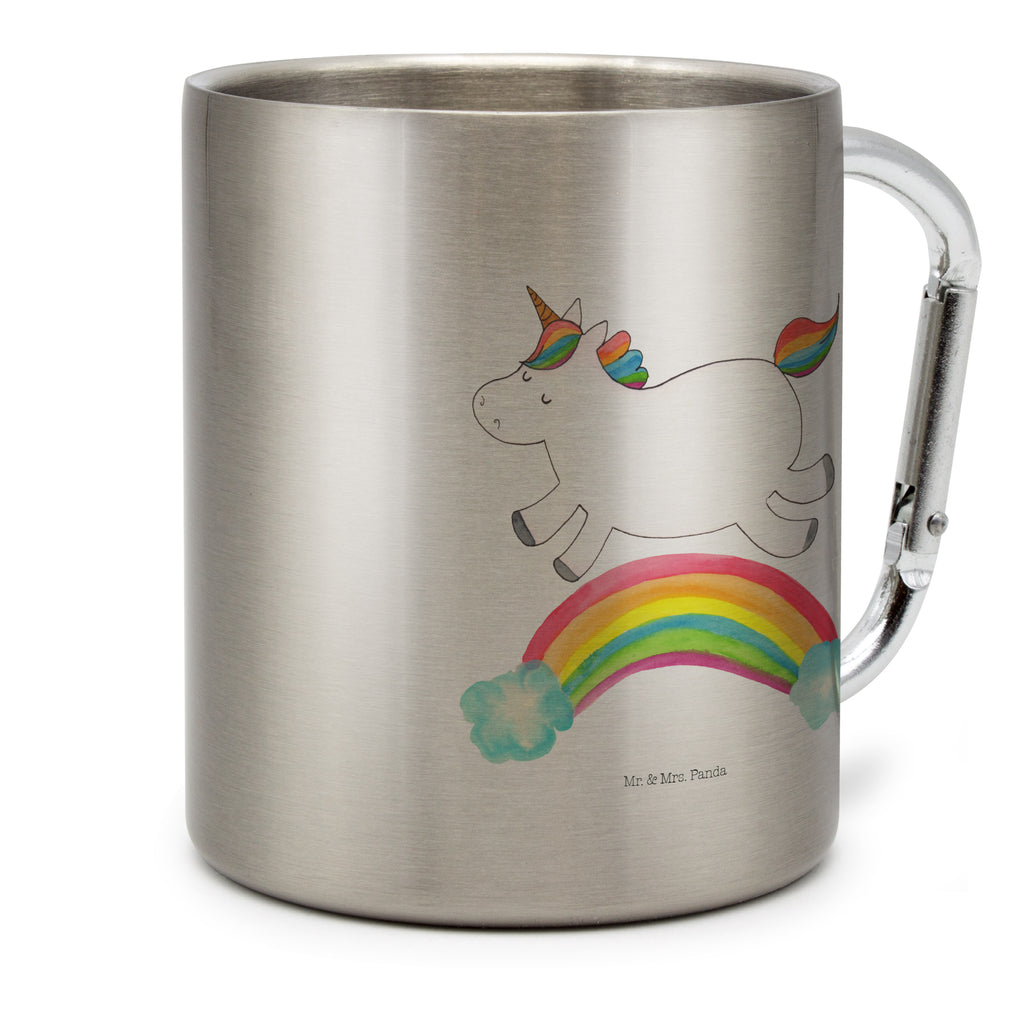 Edelstahlbecher Einhorn Regenbogen Edelstahltasse, Karabiner, Edelstahlbecher, Outdoor, Camping, Tasse, Becher, Einhorn, Einhörner, Einhorn Deko, Pegasus, Unicorn, Regenbogen, Glitzer, Einhornpower, Erwachsenwerden, Einhornautobahn