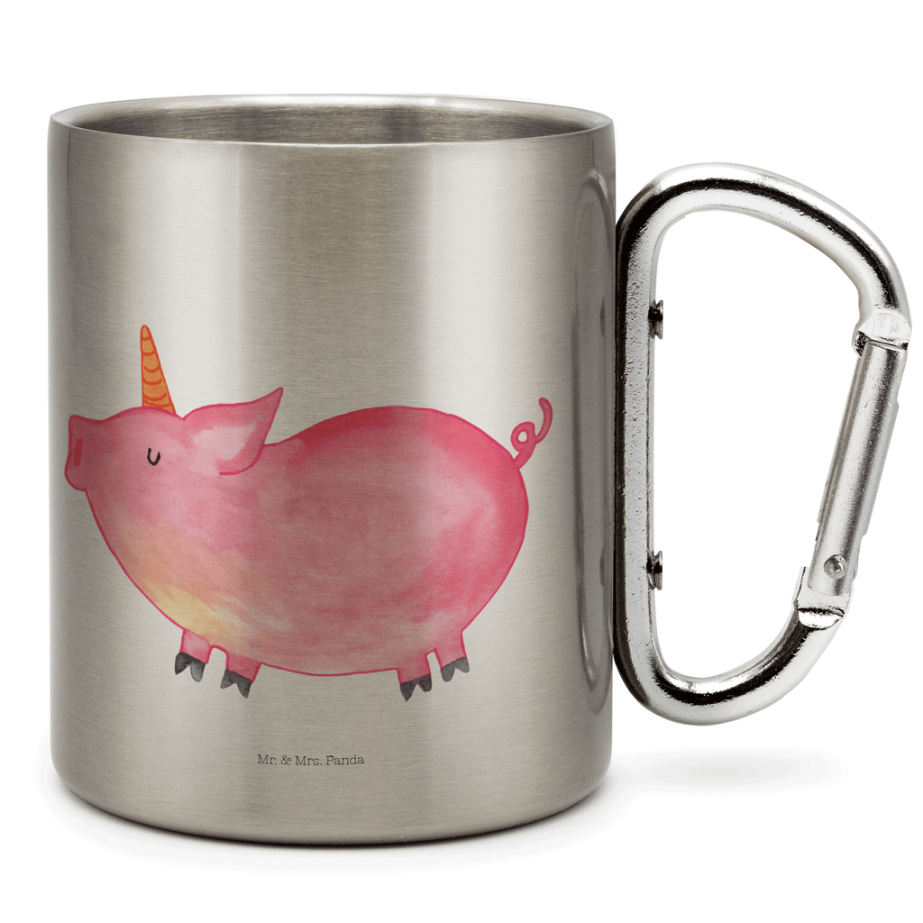 Edelstahlbecher Einhorn Schweinhorn Edelstahltasse, Karabiner, Edelstahlbecher, Outdoor, Camping, Tasse, Becher, Einhorn, Einhörner, Einhorn Deko, Pegasus, Unicorn, Party, Spaß, Schwein, Schweinhorn, Bauer, witzig. lustig, Spruch, geschenk, Pig, Piggy, funny, english, englisch