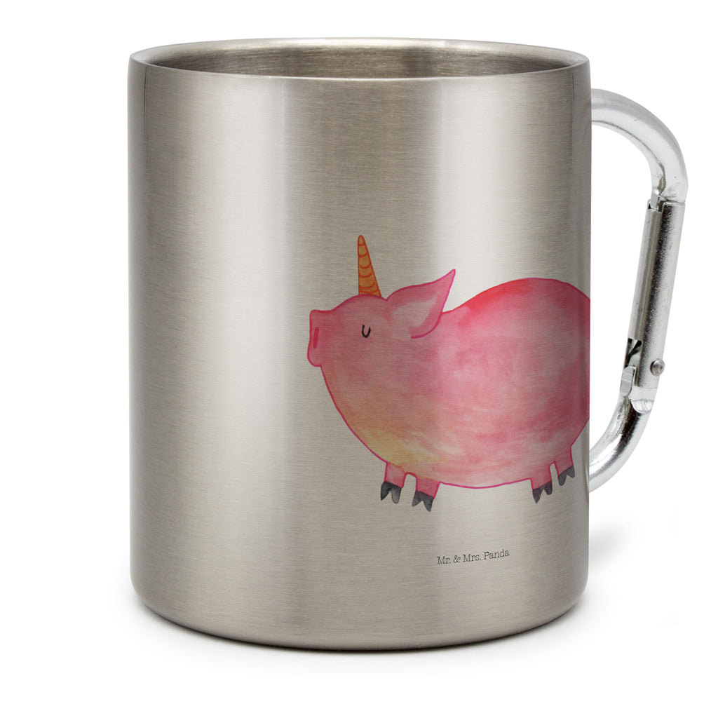 Edelstahlbecher Einhorn Schweinhorn Edelstahltasse, Karabiner, Edelstahlbecher, Outdoor, Camping, Tasse, Becher, Einhorn, Einhörner, Einhorn Deko, Pegasus, Unicorn, Party, Spaß, Schwein, Schweinhorn, Bauer, witzig. lustig, Spruch, geschenk, Pig, Piggy, funny, english, englisch