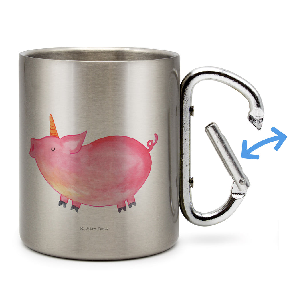 Edelstahlbecher Einhorn Schweinhorn Edelstahltasse, Karabiner, Edelstahlbecher, Outdoor, Camping, Tasse, Becher, Einhorn, Einhörner, Einhorn Deko, Pegasus, Unicorn, Party, Spaß, Schwein, Schweinhorn, Bauer, witzig. lustig, Spruch, geschenk, Pig, Piggy, funny, english, englisch