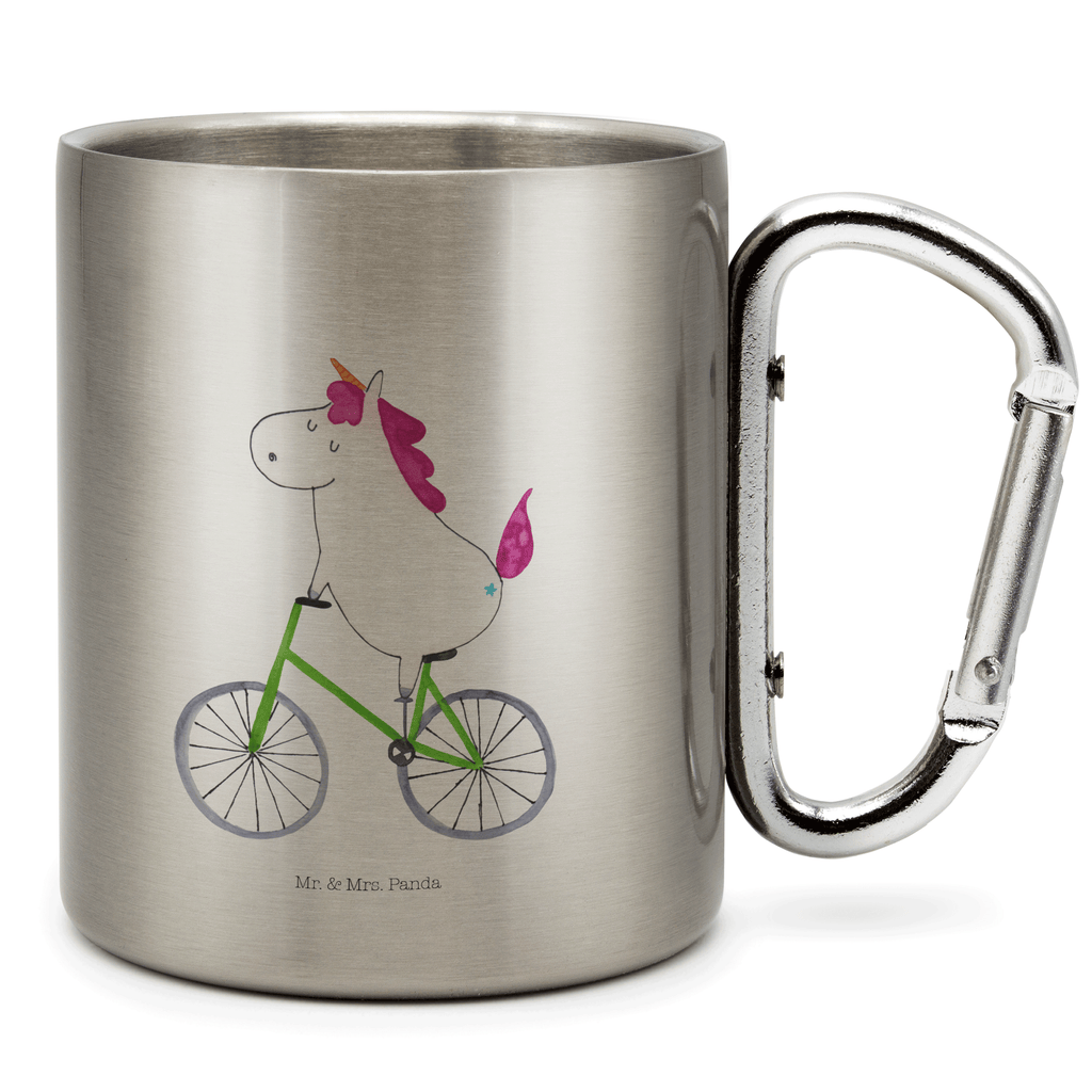 Edelstahlbecher Einhorn Radfahrer Edelstahltasse, Karabiner, Edelstahlbecher, Outdoor, Camping, Tasse, Becher, Einhorn, Einhörner, Einhorn Deko, Pegasus, Unicorn, Radfahren, Radfahrer, Rad, Bike, Feenstaub, Konfetti, Luxusproblem, Kummer, Liebeskummer