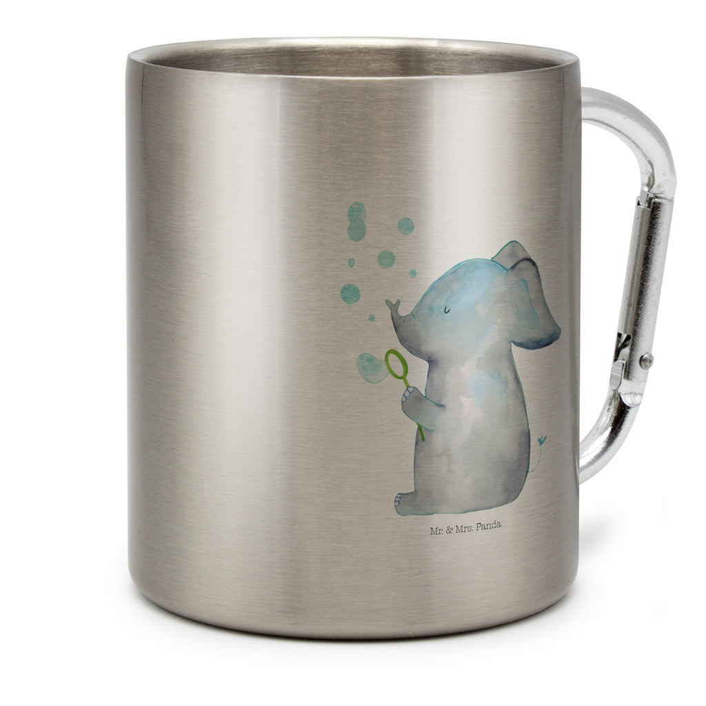 Edelstahlbecher Elefant Seifenblasen Edelstahltasse, Karabiner, Edelstahlbecher, Outdoor, Camping, Tasse, Becher, Tiermotive, Gute Laune, lustige Sprüche, Tiere, Elefant, Elefanten, Dickhäter, Rüsseltier, Seifenblasen, Liebe, Heimat, Gefühl. Daheim, Liebesbeweis, Liebesspruch