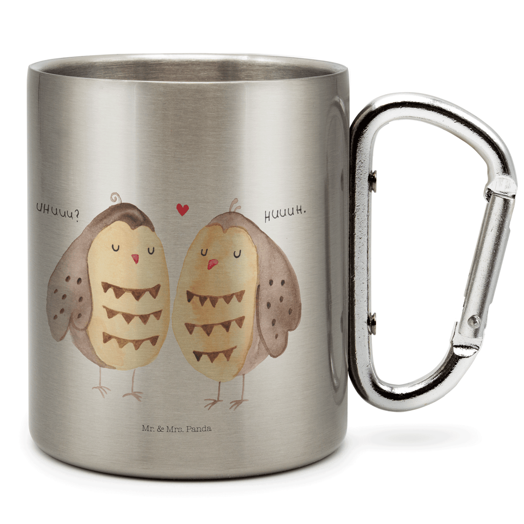 Edelstahlbecher Eule Liebe Edelstahltasse, Karabiner, Edelstahlbecher, Outdoor, Camping, Tasse, Becher, Eule, Eule Deko, Liebe, Hochzeit Spruch, Owl, All you need is love, Liebe Spruch, Freundin Geschenk, Freund, Wortspiel lustig
