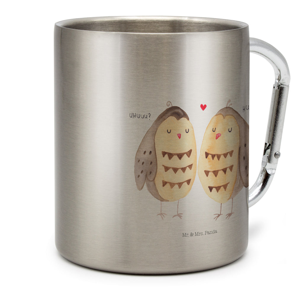 Edelstahlbecher Eule Liebe Edelstahltasse, Karabiner, Edelstahlbecher, Outdoor, Camping, Tasse, Becher, Eule, Eule Deko, Liebe, Hochzeit Spruch, Owl, All you need is love, Liebe Spruch, Freundin Geschenk, Freund, Wortspiel lustig