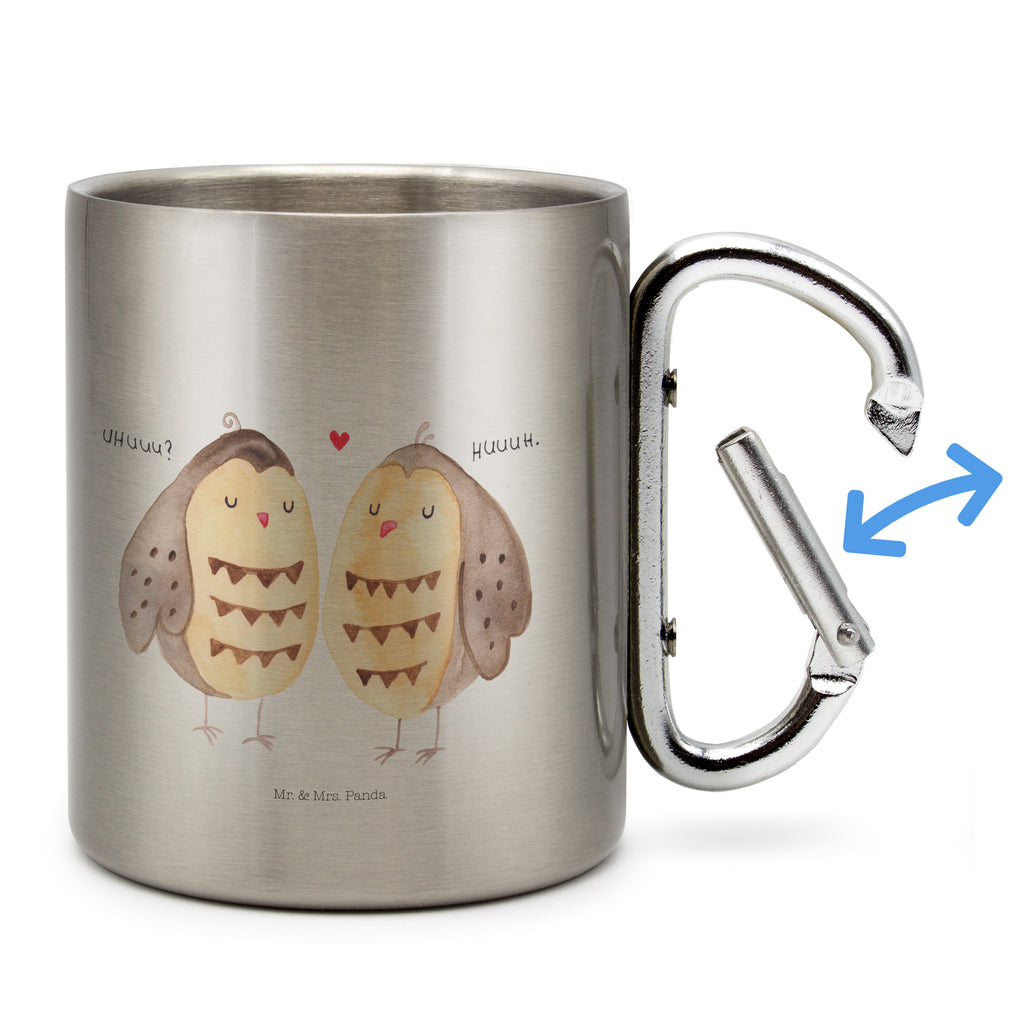 Edelstahlbecher Eule Liebe Edelstahltasse, Karabiner, Edelstahlbecher, Outdoor, Camping, Tasse, Becher, Eule, Eule Deko, Liebe, Hochzeit Spruch, Owl, All you need is love, Liebe Spruch, Freundin Geschenk, Freund, Wortspiel lustig