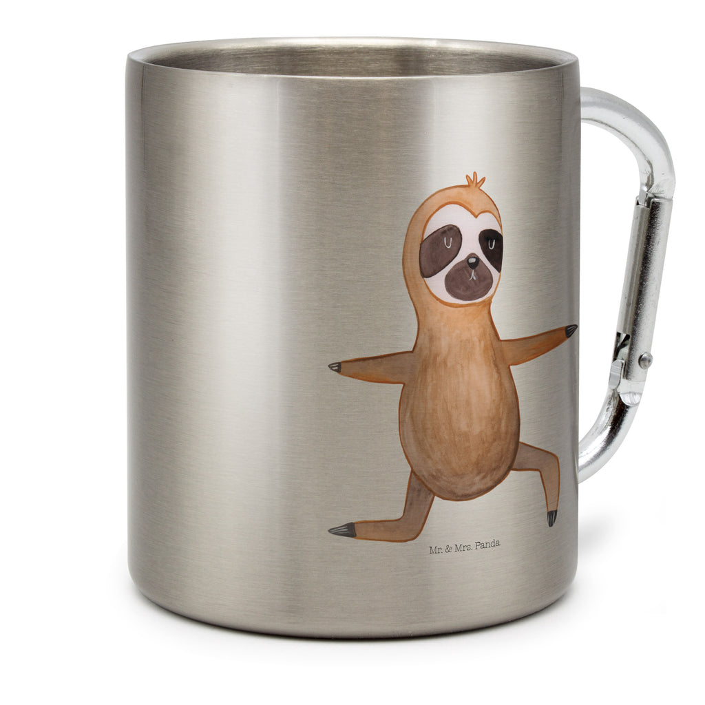 Edelstahlbecher Faultier  Yoga Edelstahltasse, Karabiner, Edelstahlbecher, Outdoor, Camping, Tasse, Becher, Faultier, Faultier Geschenk, Faultier Deko, Faultiere, faul, Lieblingstier, Yoga, Namaste, Krieger, Yogaübungen, Meditation, Atmung, Gelassenheit, Entspannung