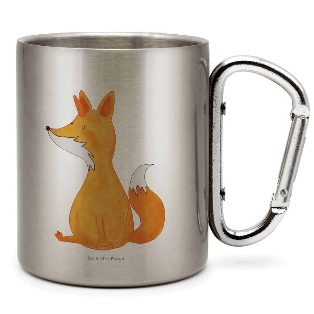 Edelstahlbecher Fuchshörnchen Edelstahltasse, Karabiner, Edelstahlbecher, Outdoor, Camping, Tasse, Becher, Einhorn, Einhörner, Einhorn Deko, Pegasus, Unicorn, Fuchs, Unicorns, Fuchshörnchen, Fuchshorn, Foxycorn, Füchse