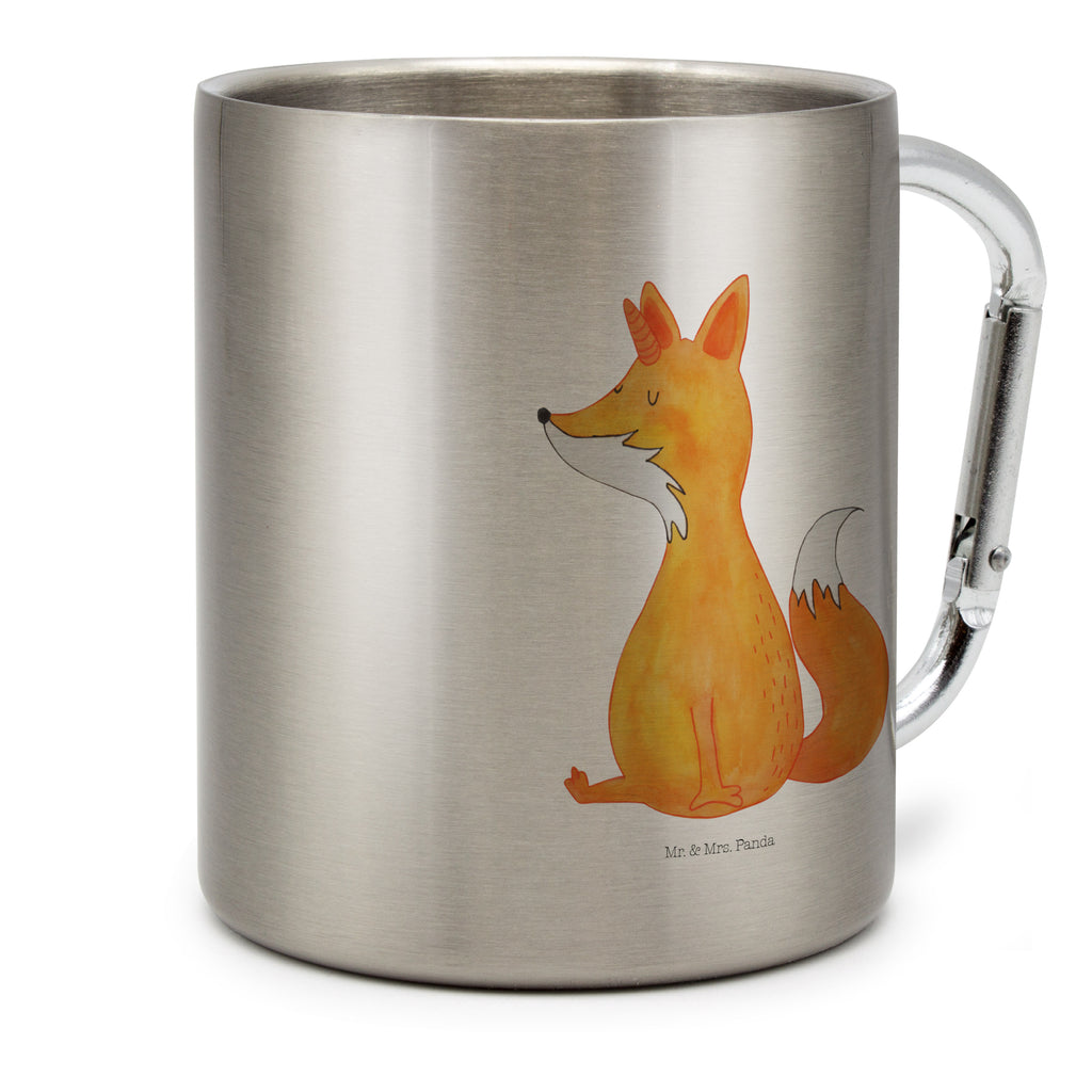 Edelstahlbecher Fuchshörnchen Edelstahltasse, Karabiner, Edelstahlbecher, Outdoor, Camping, Tasse, Becher, Einhorn, Einhörner, Einhorn Deko, Pegasus, Unicorn, Fuchs, Unicorns, Fuchshörnchen, Fuchshorn, Foxycorn, Füchse
