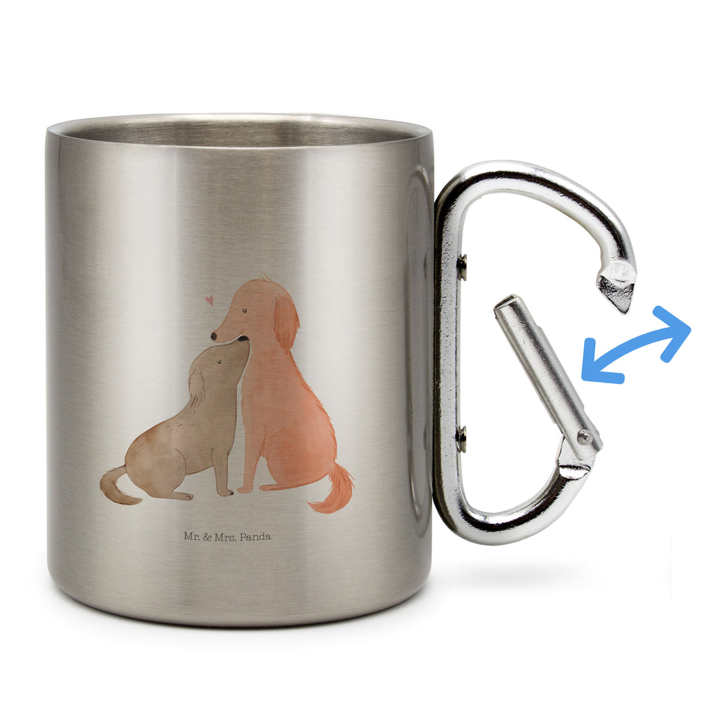 Edelstahlbecher Hunde Liebe Edelstahltasse, Karabiner, Edelstahlbecher, Outdoor, Camping, Tasse, Becher, Hund, Hundemotiv, Haustier, Hunderasse, Tierliebhaber, Hundebesitzer, Sprüche, Liebe, Hund. Hunde, Kuss, Vertrauen, Kuscheln, Herz