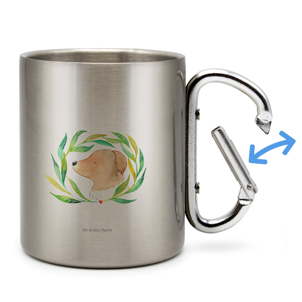 Edelstahlbecher Hund Ranke Edelstahltasse, Karabiner, Edelstahlbecher, Outdoor, Camping, Tasse, Becher, Hund, Hundemotiv, Haustier, Hunderasse, Tierliebhaber, Hundebesitzer, Sprüche, Ranke, Therapie, Selbsttherapie, Hundeliebe, Hundeglück, Hunde