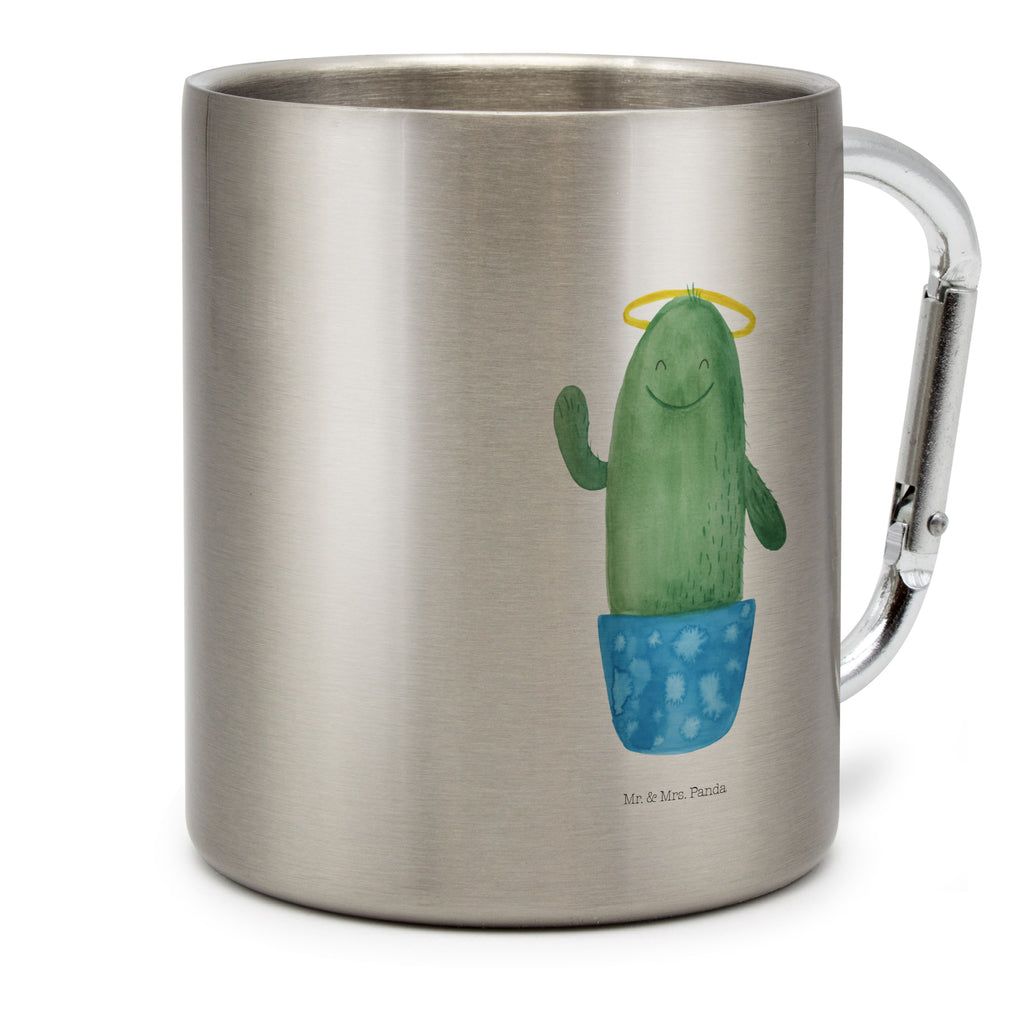 Edelstahlbecher Kaktus Heilig Edelstahltasse, Karabiner, Edelstahlbecher, Outdoor, Camping, Tasse, Becher, Kaktus, Kakteen, frech, lustig, Kind, Eltern, Familie, Bruder, Schwester, Schwestern, Freundin, Heiligenschein