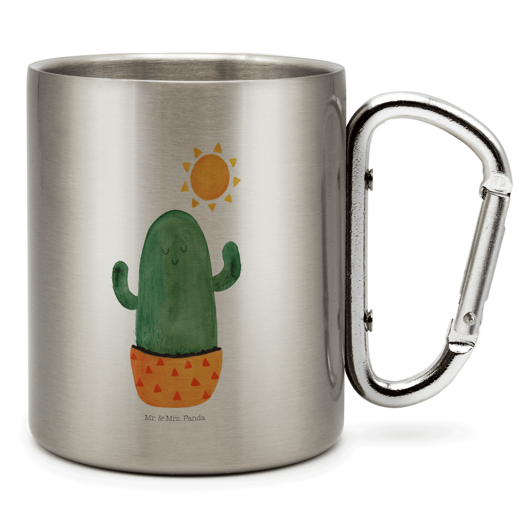 Edelstahlbecher Kaktus Sonnenanbeter Edelstahltasse, Karabiner, Edelstahlbecher, Outdoor, Camping, Tasse, Becher, Kaktus, Kakteen, Liebe Kaktusliebe, Sonne, Sonnenschein, Glück, glücklich, Motivation, Neustart, Trennung, Ehebruch, Scheidung, Freundin, Liebeskummer, Liebeskummer Geschenk, Geschenkidee